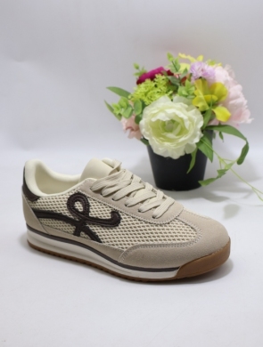 Buty sportowe damskie na płaskim (36-41) C3948 BEIGE