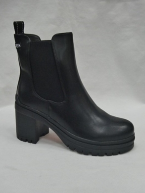 Botki damskie ocieplane na obcasie (36-41) H2187 BLACK