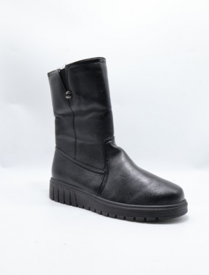Kozaki damskie ocieplane na płaskim (36-41) 5906 BLACK