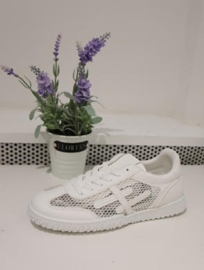 Buty sportowe damskie na płaskim (36-41) 6545 WHITE