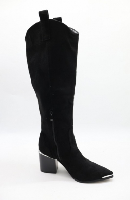 Kozaki damskie ocieplane na obcasie (36-41) 9578-1 BLACK