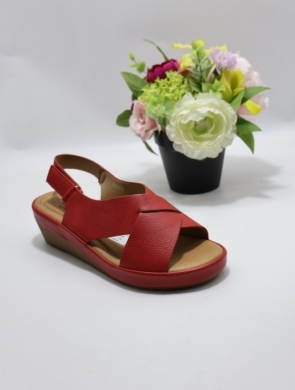 Sandały damskie na koturnie (36-41) 4019 RED