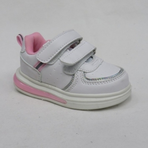 Buty sportowe dziewczęce (21-26) E129 WHITE/PINK