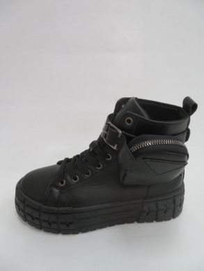 Botki damskie jesienne na płaskim (36-41) RE11 BLACK