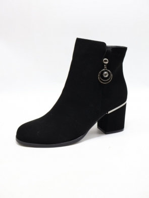 Botki damskie na obcasie (36-41) 9615-GA BLACK