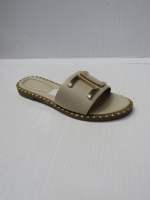 Klapki damskie na płaskim (36-41) DM97 BEIGE