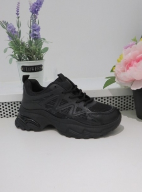 Buty sportowe damskie na płaskim (36-41) 23006 BLACK