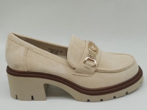 Mokasyny damskie na koturnie (36-41) YX24218 BEIGE