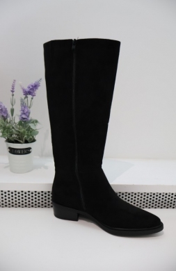 Kozaki damskie ocieplane na płaskim (36-41) 6502-1 BLACK