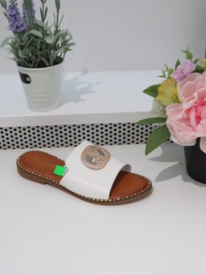 Klapki damskie na płaskim (36-41) RH-5 WHITE