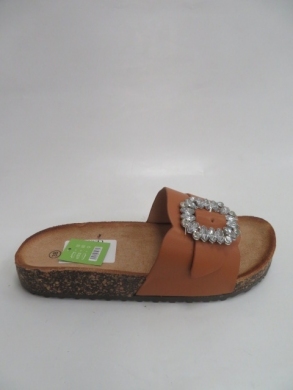 Klapki damskie na płaskim (36-41) 8075 KHAKI