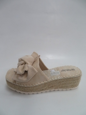 Klapki damskie na koturnie (36-41) 888-220 BEIGE