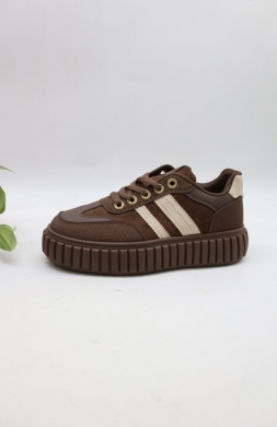 Buty sportowe damskie na płaskim (36-41) EL-056 BROWN