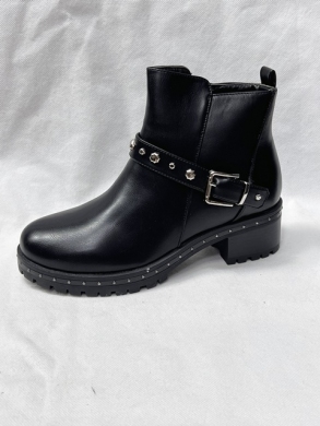 Botki damskie ocieplane na płaskim (36-41) HC289 BLACK