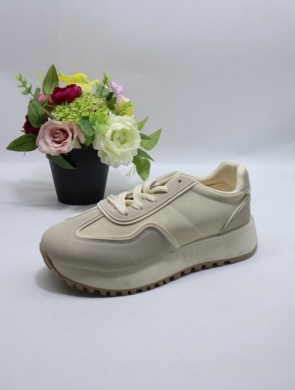 Buty sportowe damskie na płaskim (36-41) HZ312 BEIGE