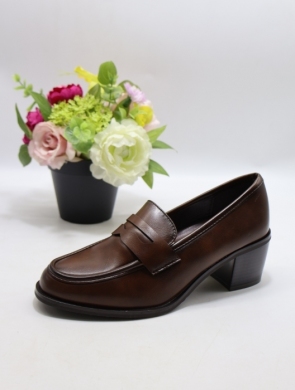 Półbuty damskie na obcasie (36-41) CHC-366 BROWN