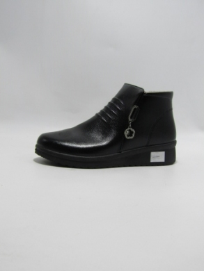 Botki damskie ocieplane na płaskim (36-41) A019 BLACK