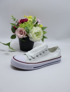 Trampki damskie na płaskim (36-41) 3916-3 WHITE