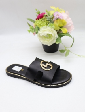 Klapki damskie na płaskim (36-41) ML307 BLACK
