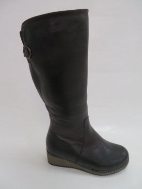 Kozaki damskie ocieplane na płaskim (36-41) G5433X BLACK