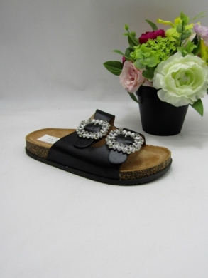 Klapki damskie na płaskim (36-41) 8051 BLACK