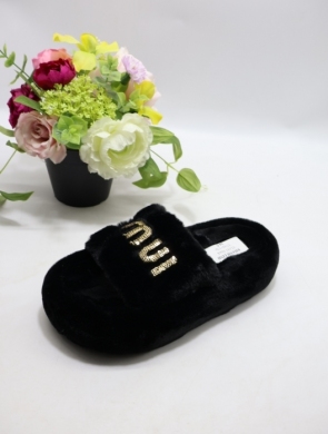 Kapcie damskie ocieplane (37-42) FL031 BLACK