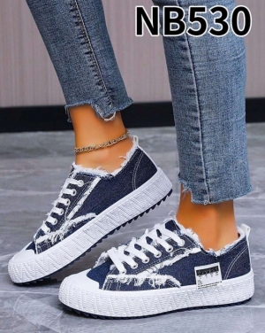 Trampki damskie na płaskim (36-41) NB530 NAVY