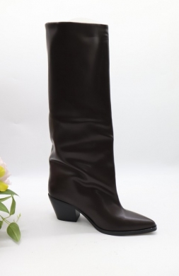 Kozaki damskie na obcasie (36-41) 52253 BROWN