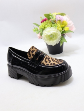 Mokasyny damskie na płaskim (36-41) ANWL-28-1 BLACK