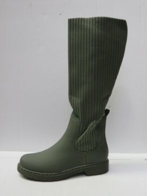 Kozaki damskie na płaskim (36-41) HB-182 GREEN