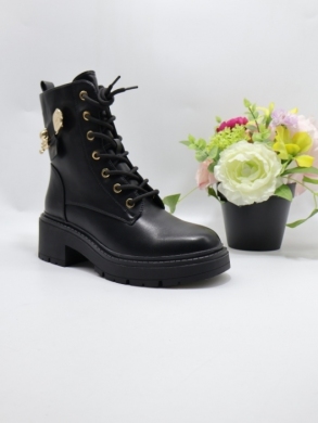 Botki damskie ocieplane na obcasie (36-41) AM7522 BLACK