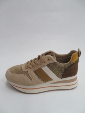 Sneakersy damskie niskie (36-41) JF2982 KHAKI