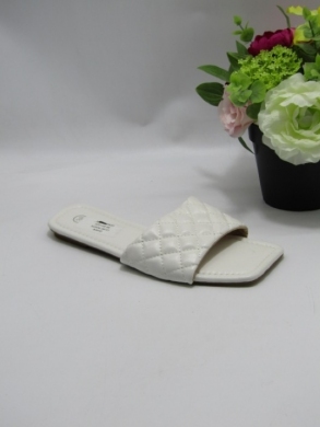 Klapki damskie na płaskim (36-41) LS-86 WHITE