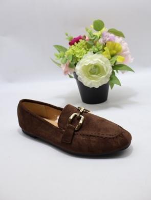 Mokasyny damskie na płaskim (36-41) H8-967 BROWN