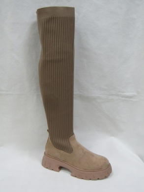 Kozaki damskie na płaskim (36-41) NS279 KHAKI