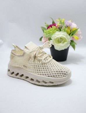 Buty sportowe damskie na płaskim (36-41) 9002 BEIGE