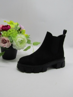 Botki damskie na płaskim (36-41) DE323S BLACK