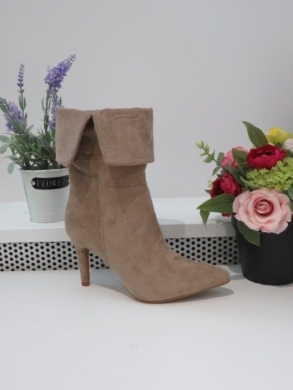 Botki damskie na szpilce (36-41) 9520A KHAKI