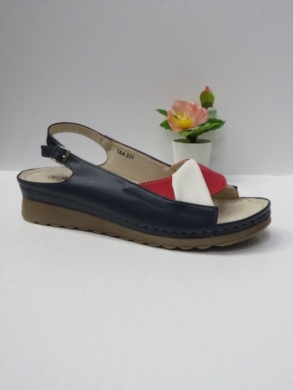 Sandały damskie na koturnie (36-41) 7AA231 NAVY/RED
