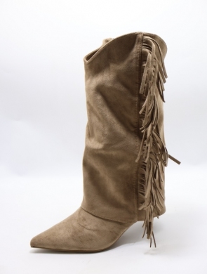 Kozaki damskie na szpilce (36-41) HQ08 KHAKI