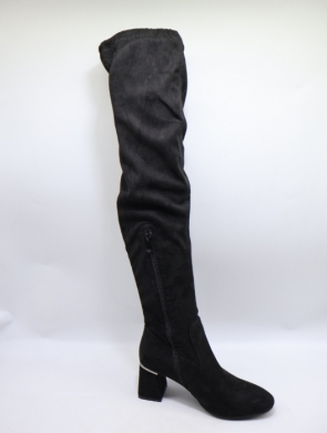 Kozaki damskie na obcasie (36-41) H2425A BLACK
