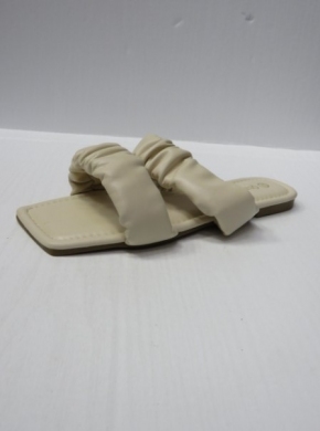 Klapki damskie na płaskim (36-41) 1-037 BEIGE