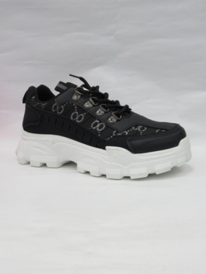 Buty sportowe damskie na płaskim (36-41) J2221-1 BLACK