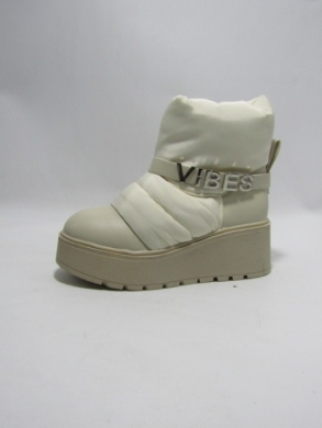Botki damskie na koturnie (36-41) 00-5 BEIGE