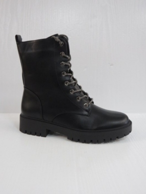 Botki damskie ocieplane na płaskim (36-41) XO-106 BLACK