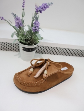 Klapki damskie na płaskim (36-41) 3288 CAMEL