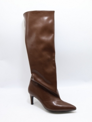 Kozaki damskie na szpilce (36-41) C370 BROWN