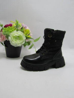 Botki dziewczęce ocieplane (31-36) A8940 BLACK
