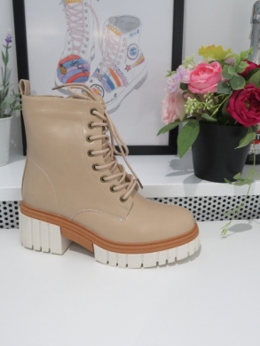 Botki damskie na obcasie (36-41) 9707 BEIGE/ROMA