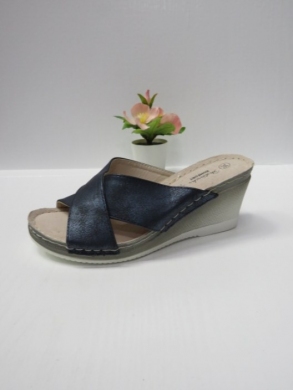 Klapki damskie na koturnie (36-41) 0521 NAVY